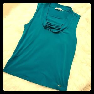Calvin Klein top teal sleeveless size medium